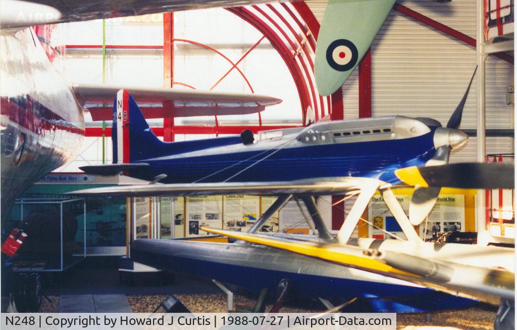 N248, 1929 Supermarine S-6A C/N 344, On display at the Southampton Hall of Aviation.