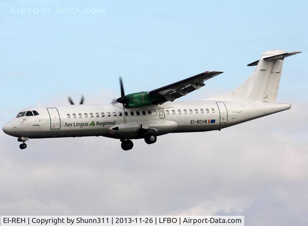 EI-REH, 1991 ATR 72-202 C/N 260, Landing rwy 32L on return to lessor and will be transferred to LFBF the same day...