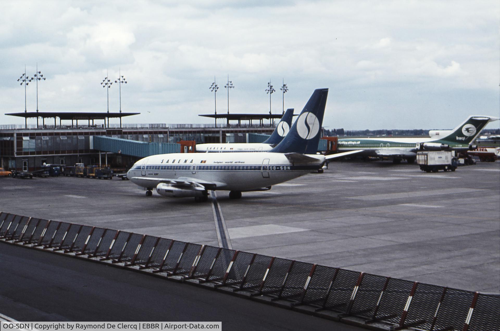 OO-SDN, 1975 Boeing 737-229 C/N 21176, Brussels Airport  , July 1977.