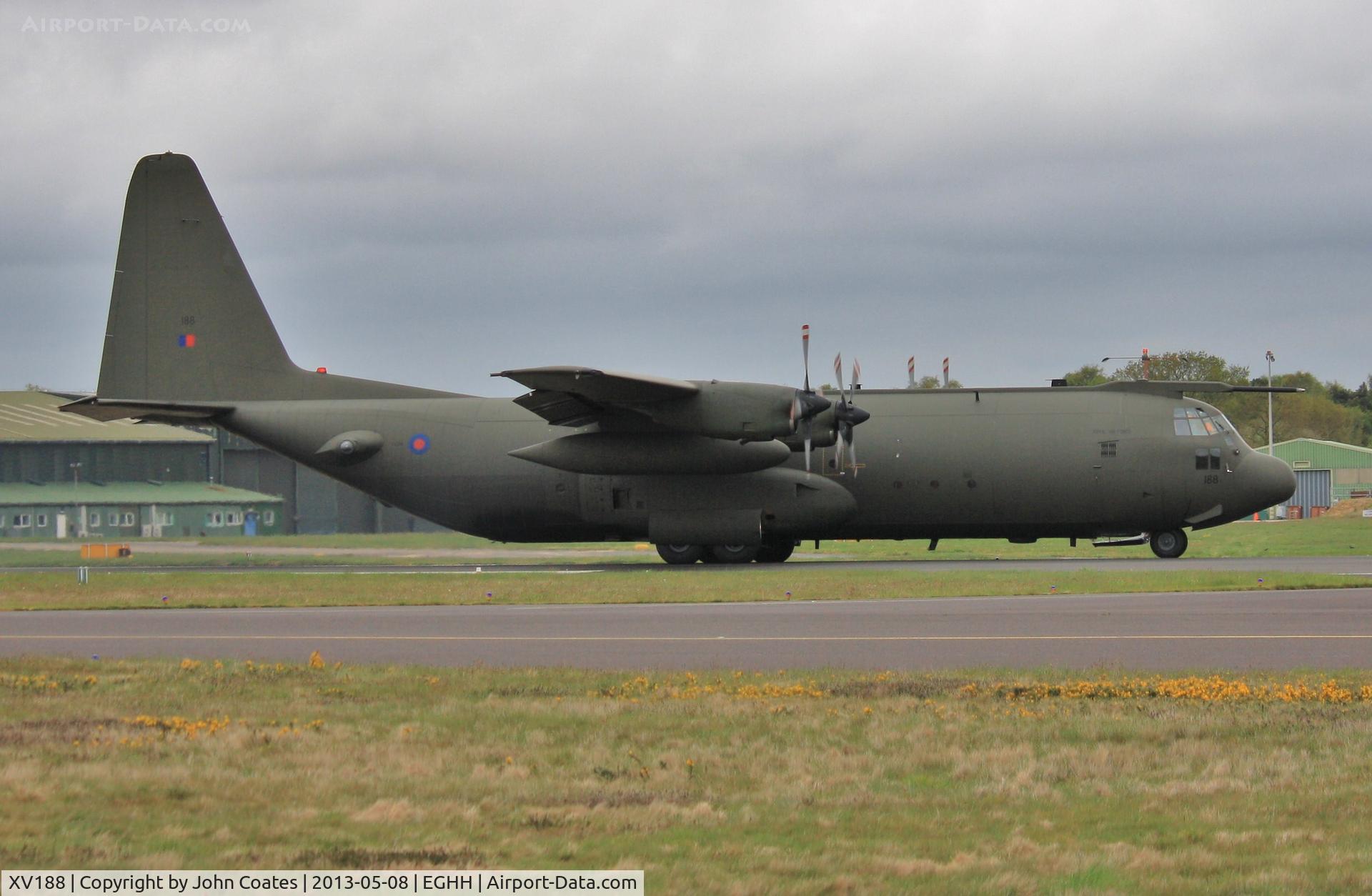 XV188, 1967 Lockheed C-130K Hercules C.3A C/N 382-4206, Backtracking to parking spot.