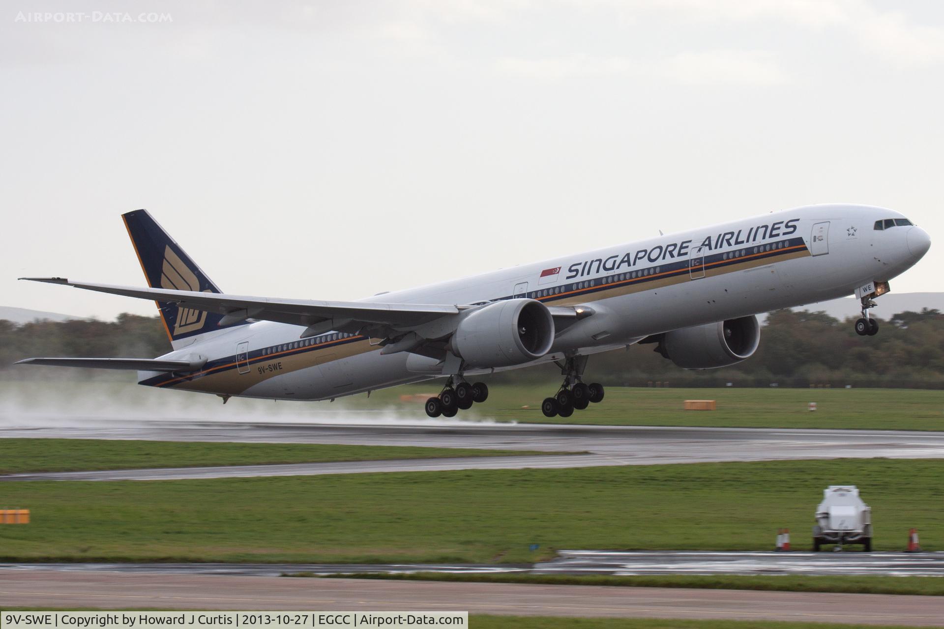 9V-SWE, 2006 Boeing 777-312/ER C/N 34570, Singapore Airlines, on departure.