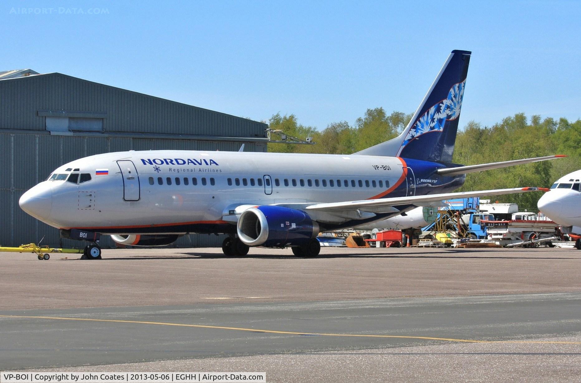 VP-BOI, 1990 Boeing 737-505 C/N 24650, Parked at European after arrival