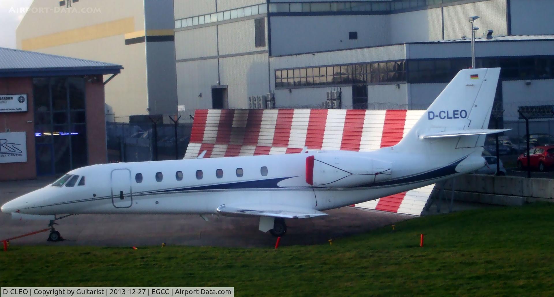 D-CLEO, 2007 Cessna 680 Citation Sovereign C/N 680-0178, Parked up at Manchester