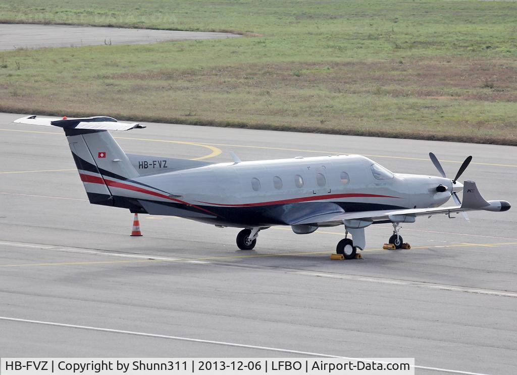 HB-FVZ, 2000 Pilatus PC-12 C/N 343, Parked at the General Aviation area... in new c/s