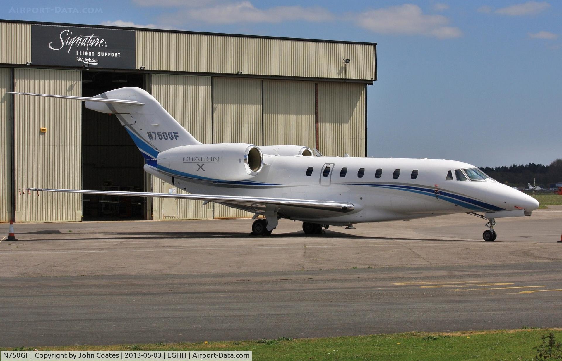 N750GF, 2005 Cessna 750 Citation X C/N 750-0244, Parked at Signatures