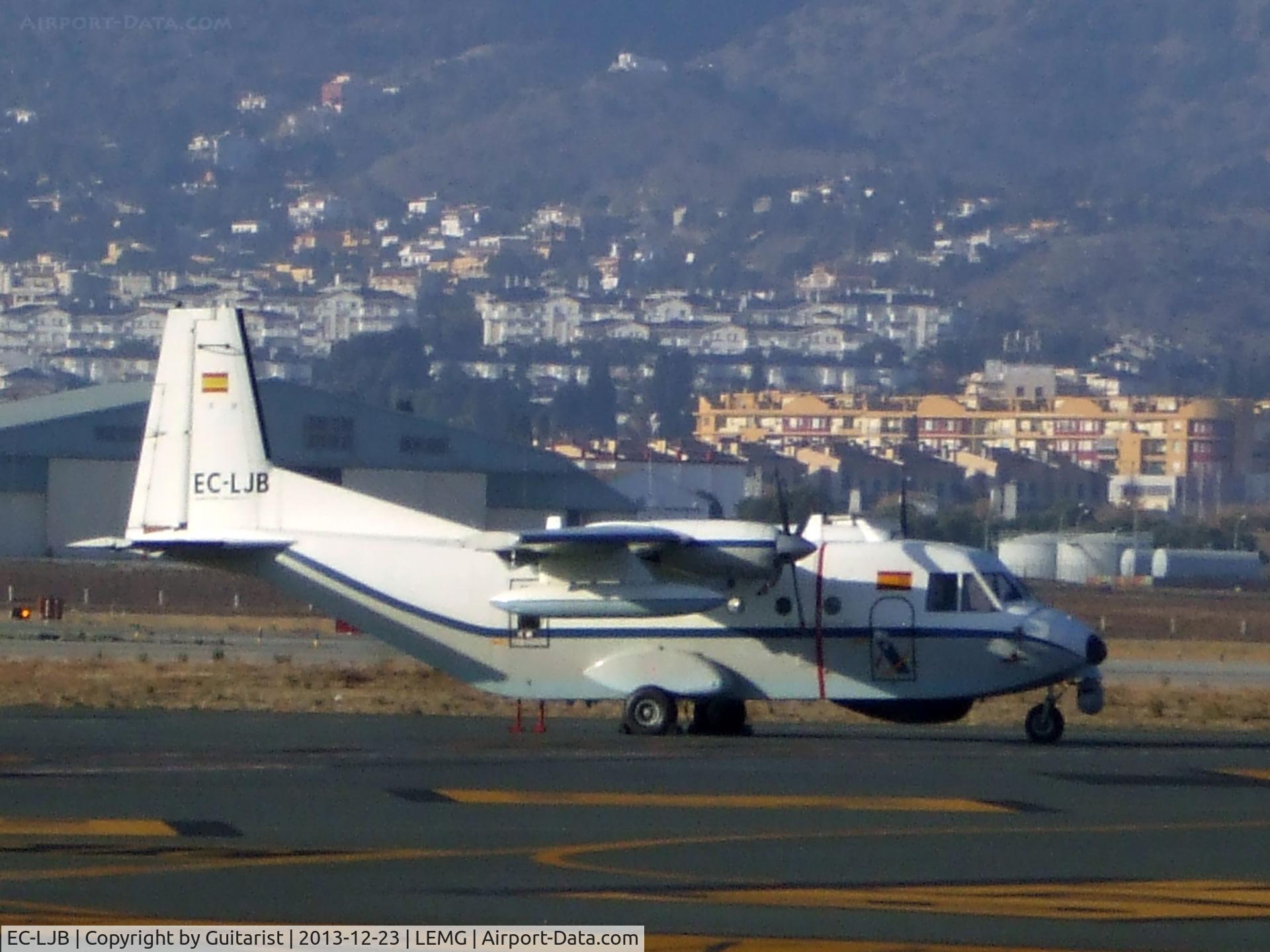 EC-LJB, 1983 CASA C-212-200 Aviocar C/N CE25-2-323, Parked on the GA at Malaga