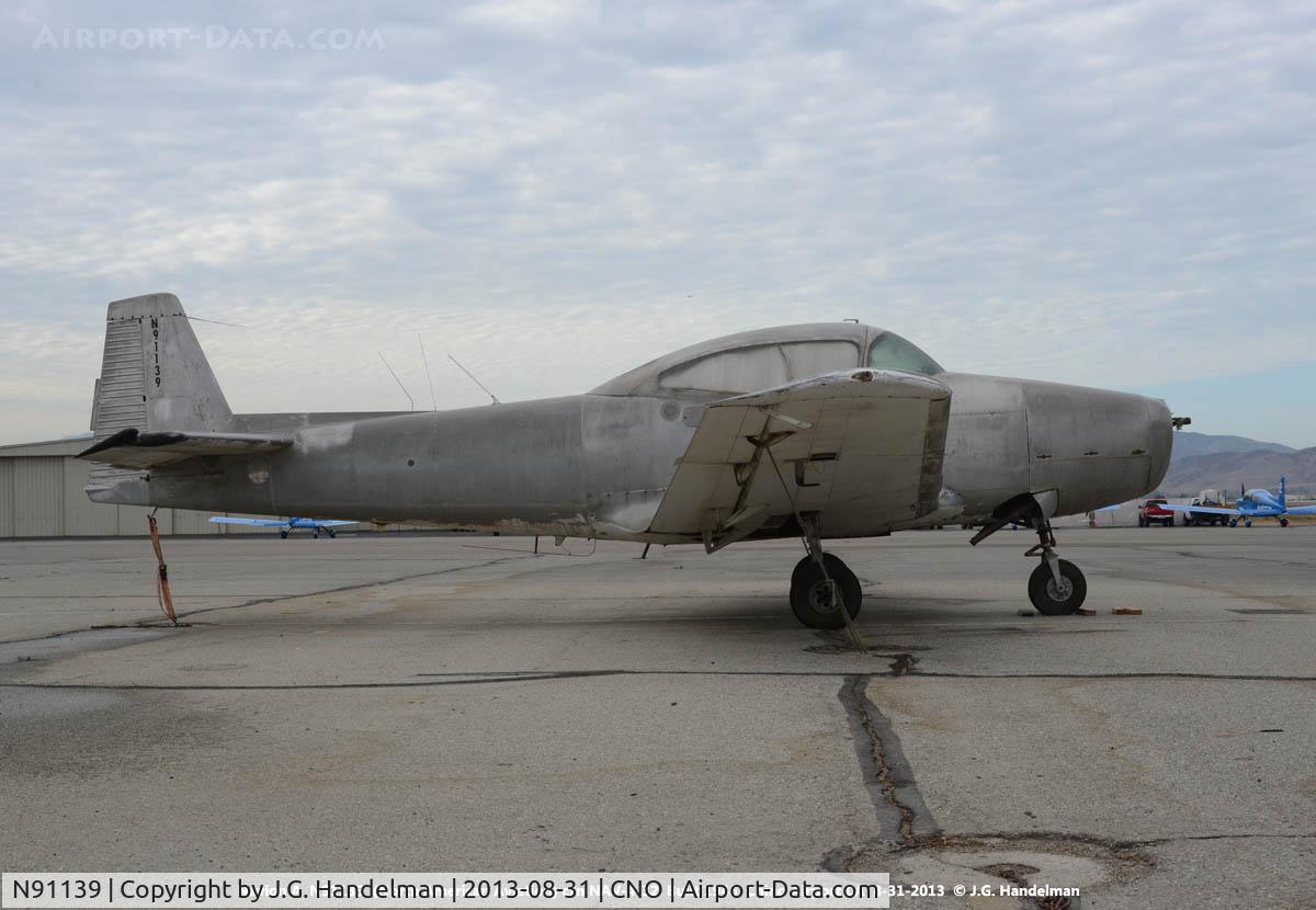 N91139, 1946 North American Navion (NA-145) C/N NAV-4-32, Old girl at Chino CA.