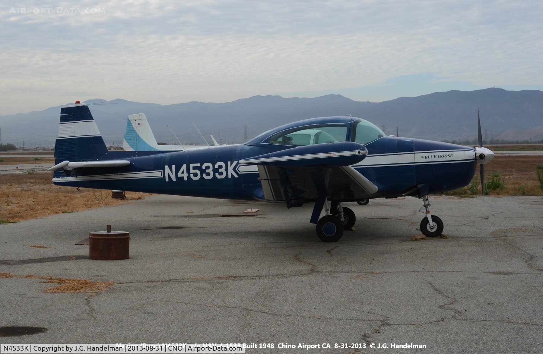 N4533K, 1948 Ryan Navion C/N NAV-4-1533, At Chino.