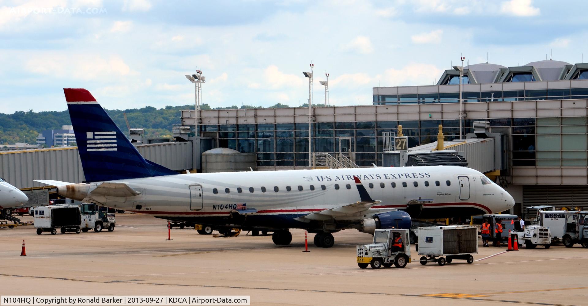 N104HQ, 2007 Embraer 175LR (ERJ-170-200LR) C/N 17000160, Gate 27 DCA