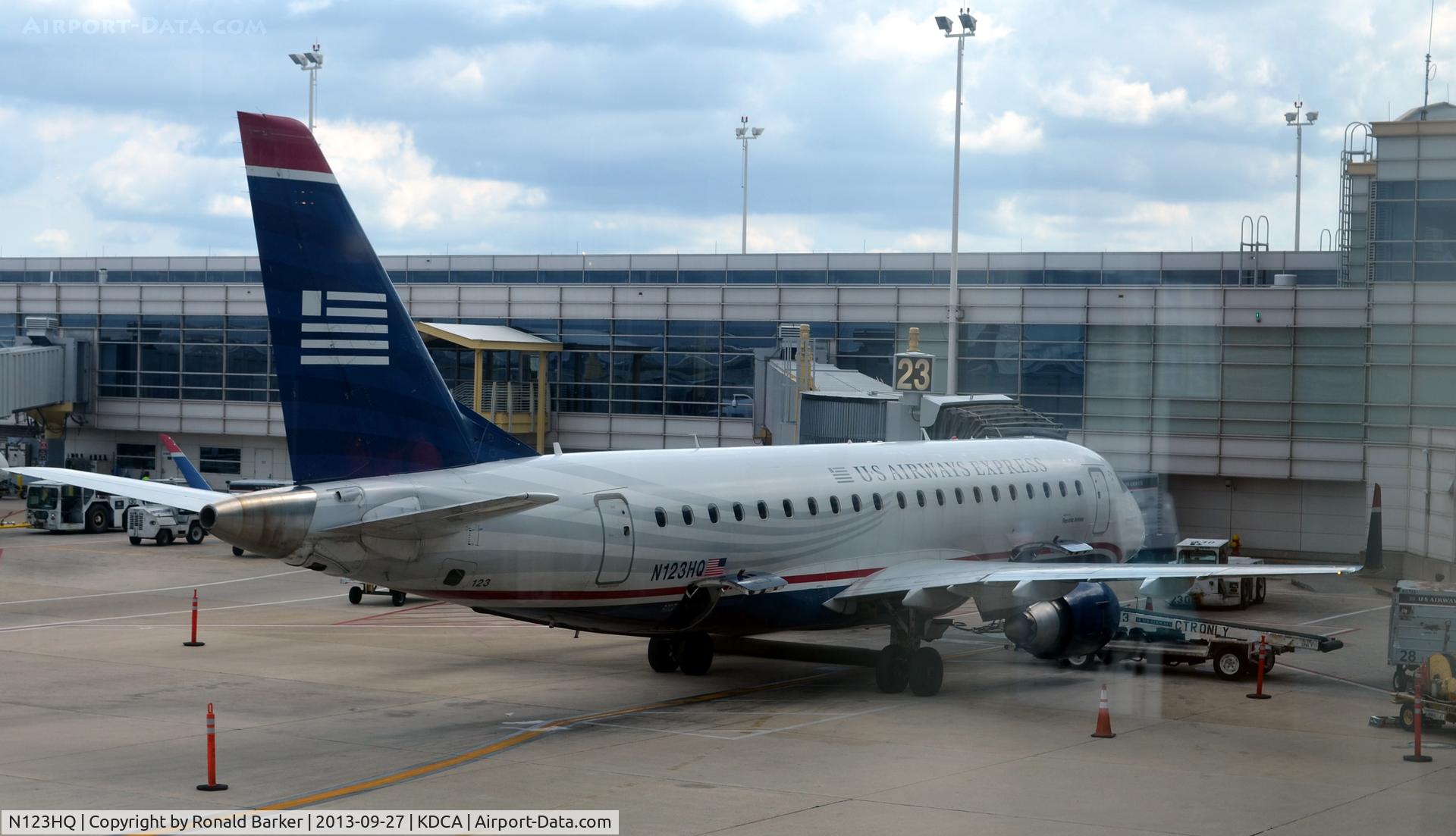 N123HQ, 2007 Embraer 175LR (ERJ-170-200LR) C/N 17000199, Gate 23 DCA