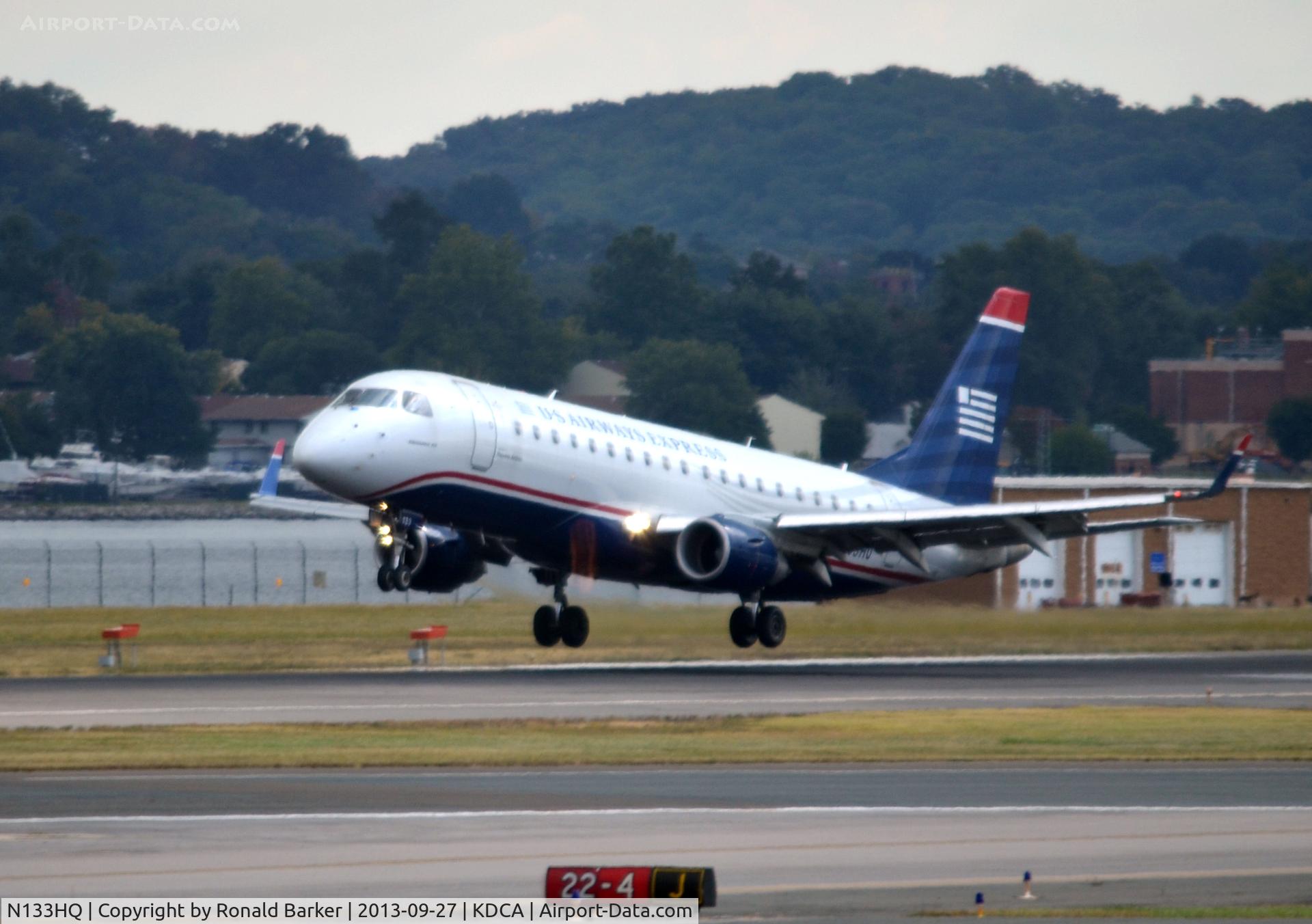 N133HQ, 2008 Embraer 175LR (ERJ-170-200LR) C/N 17000217, Approach to DCA