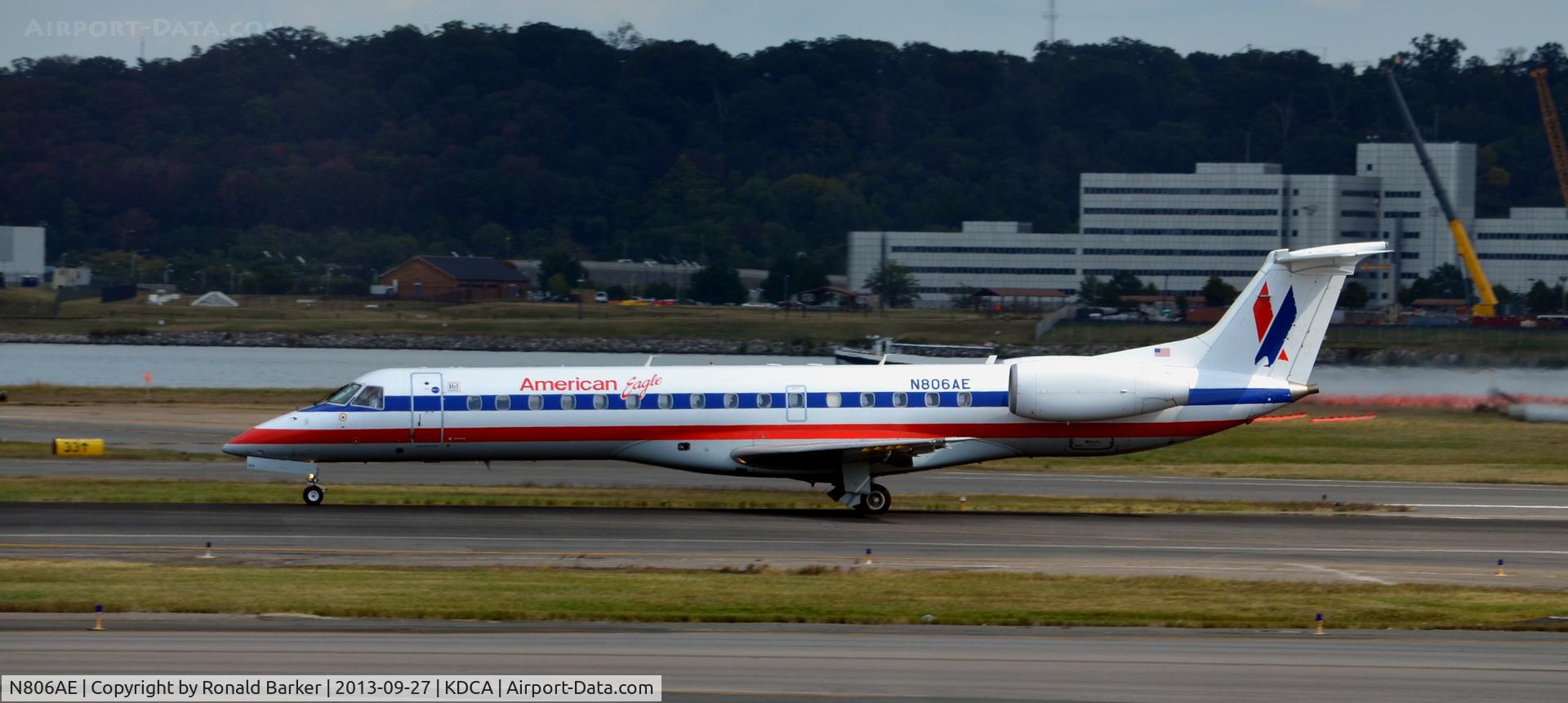 N806AE, 2001 Embraer ERJ-140LR (EMB-135KL) C/N 145503, Takeoff DCA