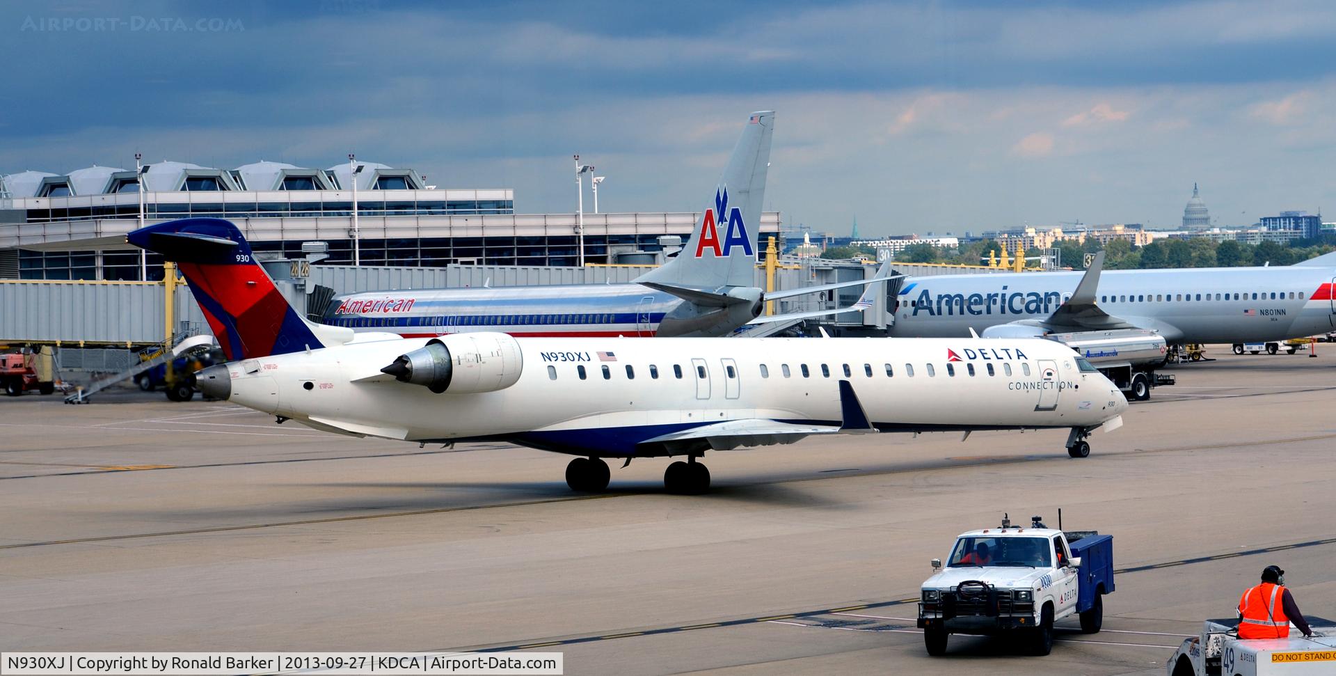 N930XJ, 2008 Bombardier CRJ-900ER (CL-600-2D24) C/N 15192, ready to taxi DCA