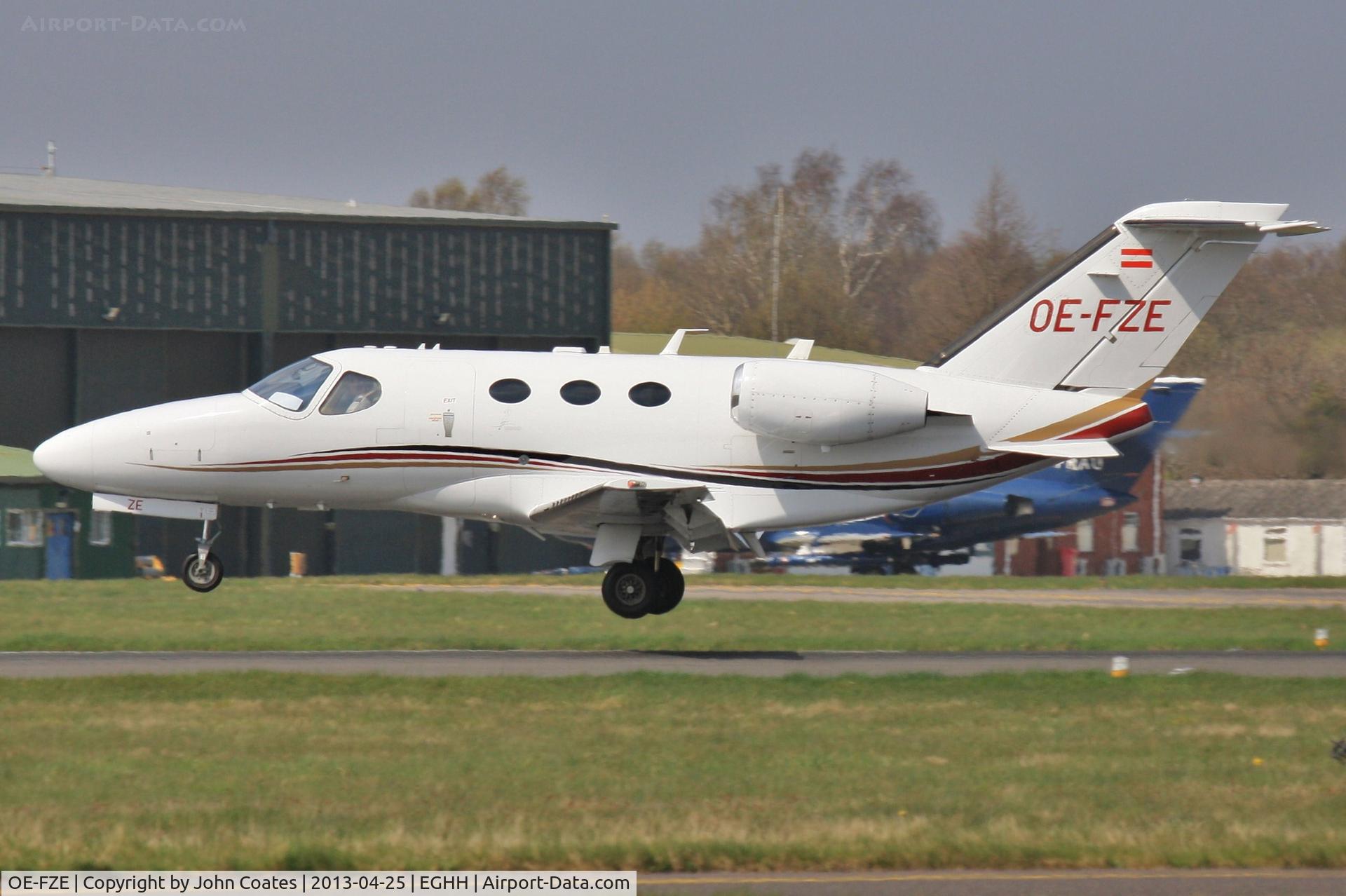OE-FZE, 2009 Cessna 510 Citation Mustang Citation Mustang C/N 510-0217, About to touchdown 26