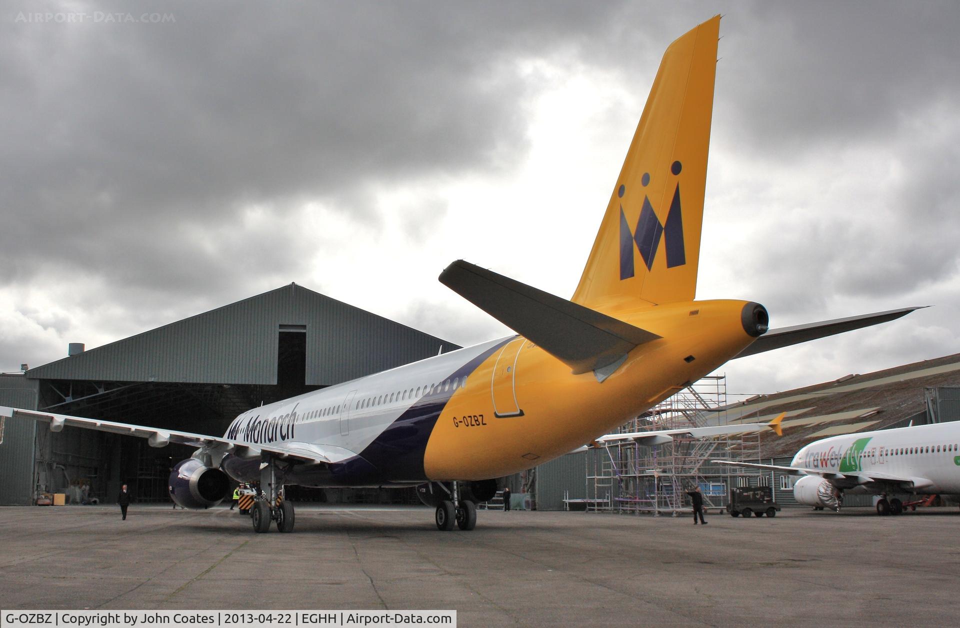 G-OZBZ, 2001 Airbus A321-231 C/N 1421, Leaving paintshop after respray