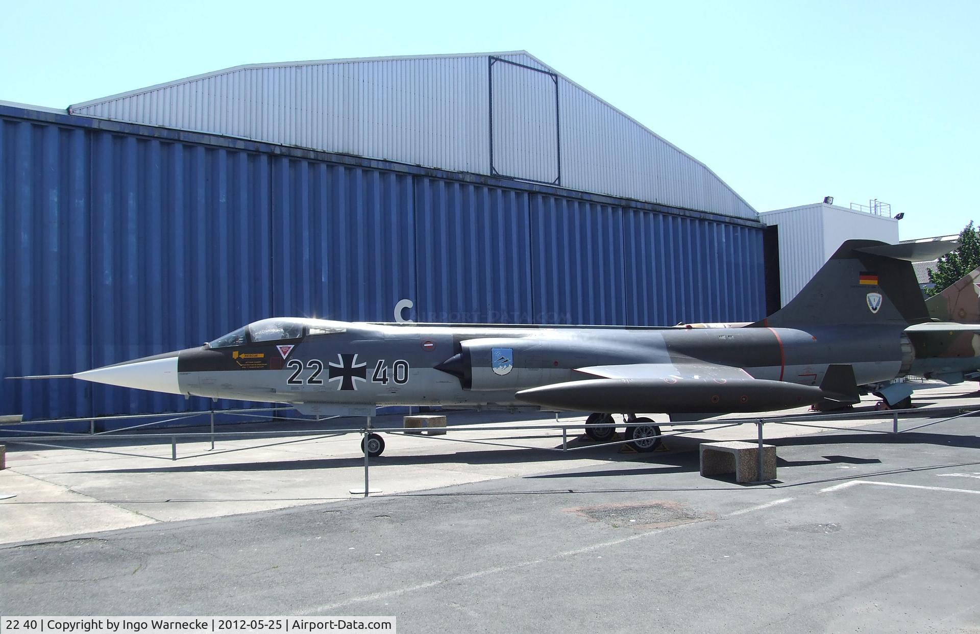 22 40, Lockheed F-104G Starfighter C/N 683-7118, Lockheed F-104G Starfighter at the Musee de l'Air, Paris/Le Bourget