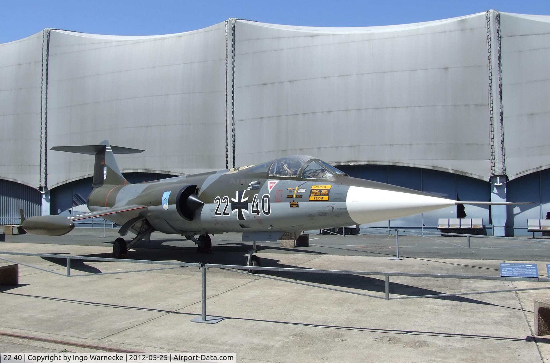 22 40, Lockheed F-104G Starfighter C/N 683-7118, Lockheed F-104G Starfighter at the Musee de l'Air, Paris/Le Bourget