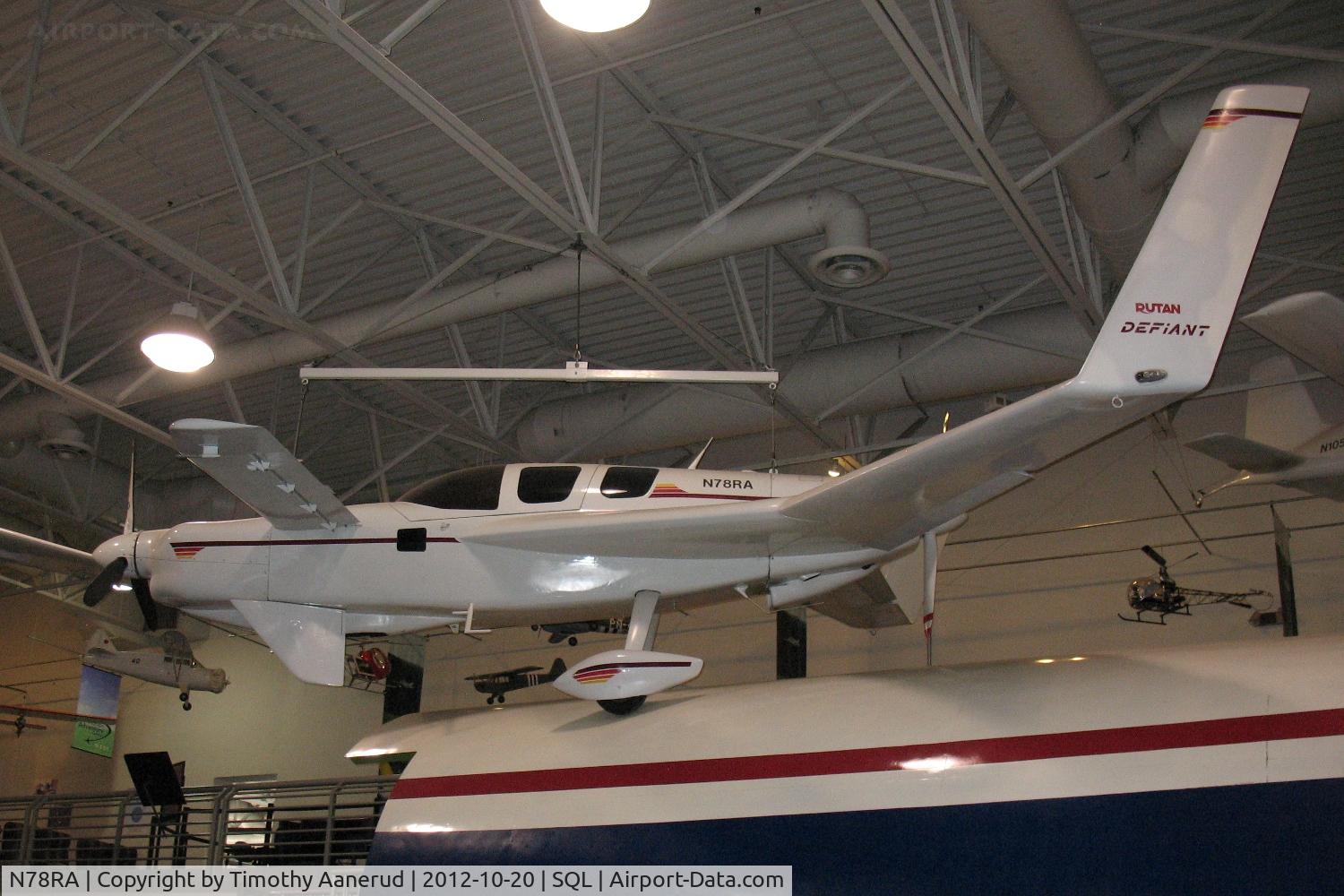 N78RA, 1978 Rutan Defiant C/N 001, 1978 Rutan MODEL 40, c/n: 001