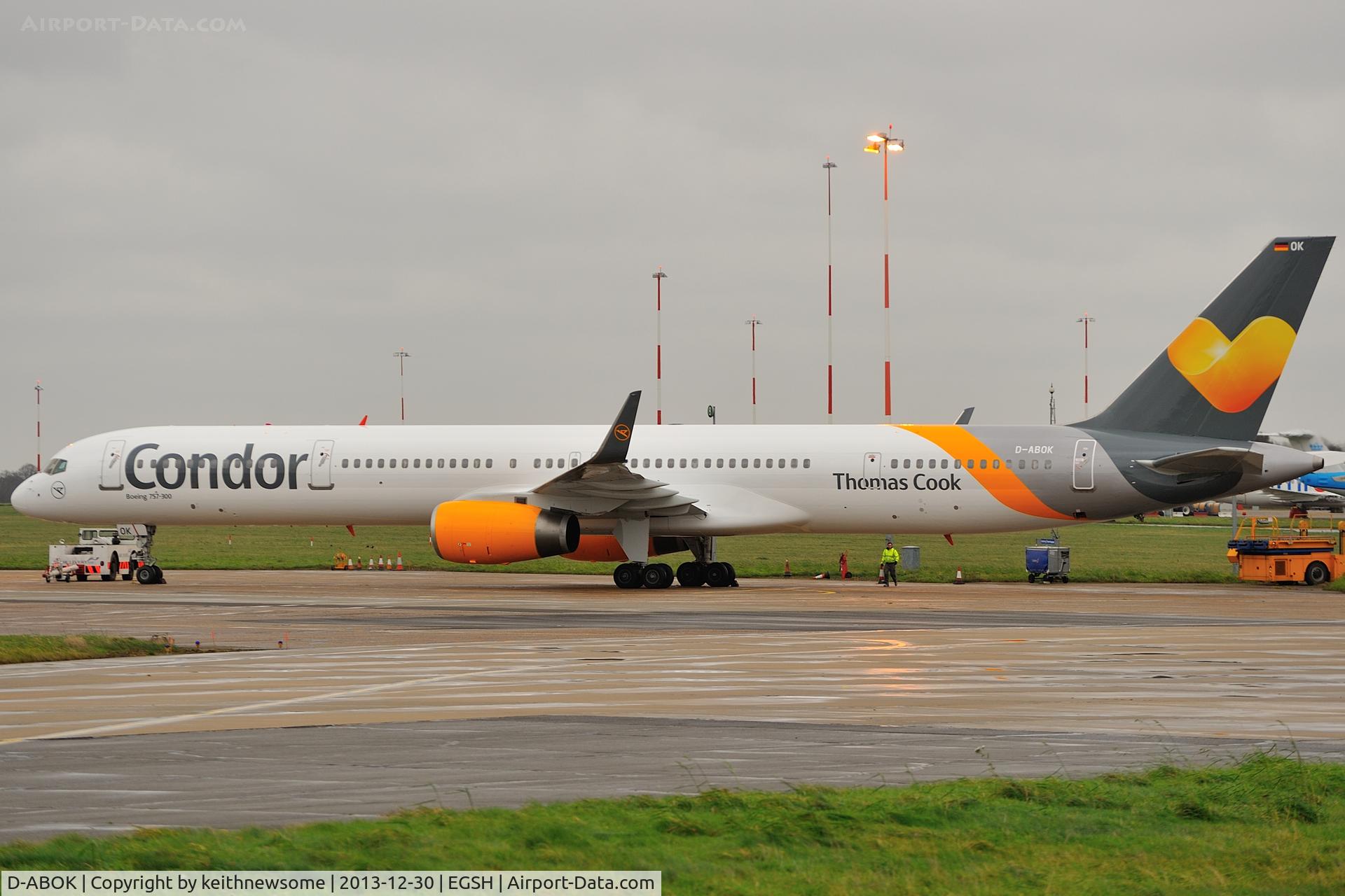 D-ABOK, 2000 Boeing 757-330 C/N 29020, Fresh from paint shop ! Full fat, nothing taken out !!