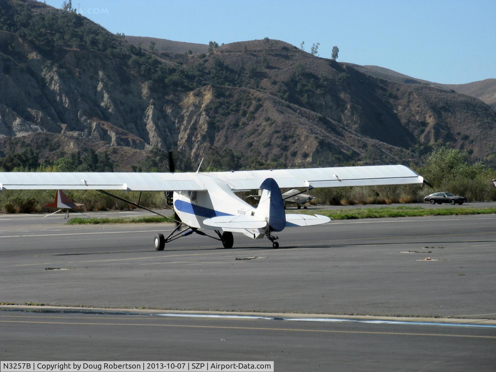 N3257B, 1954 Piper PA-18-135 Super Cub C/N 18-3275, 1954 Piper PA-18-135 SUPER CUB, Lycoming O-320 upgrade operated uncowled, lengthened wings, droop tips, aileron fences, lady flown and hand-propped. Restricted class