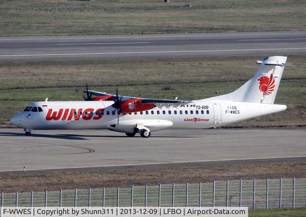 F-WWES, 2013 ATR 72-600 C/N 1106, C/n 1106 - To be PK-WGK