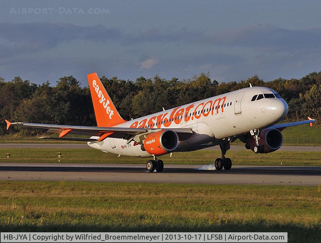 HB-JYA, 2010 Airbus A320-214 C/N 4250, EasyJet Switzerland / Touch Down on Runway 16 at Basel-Mulhouse Airport