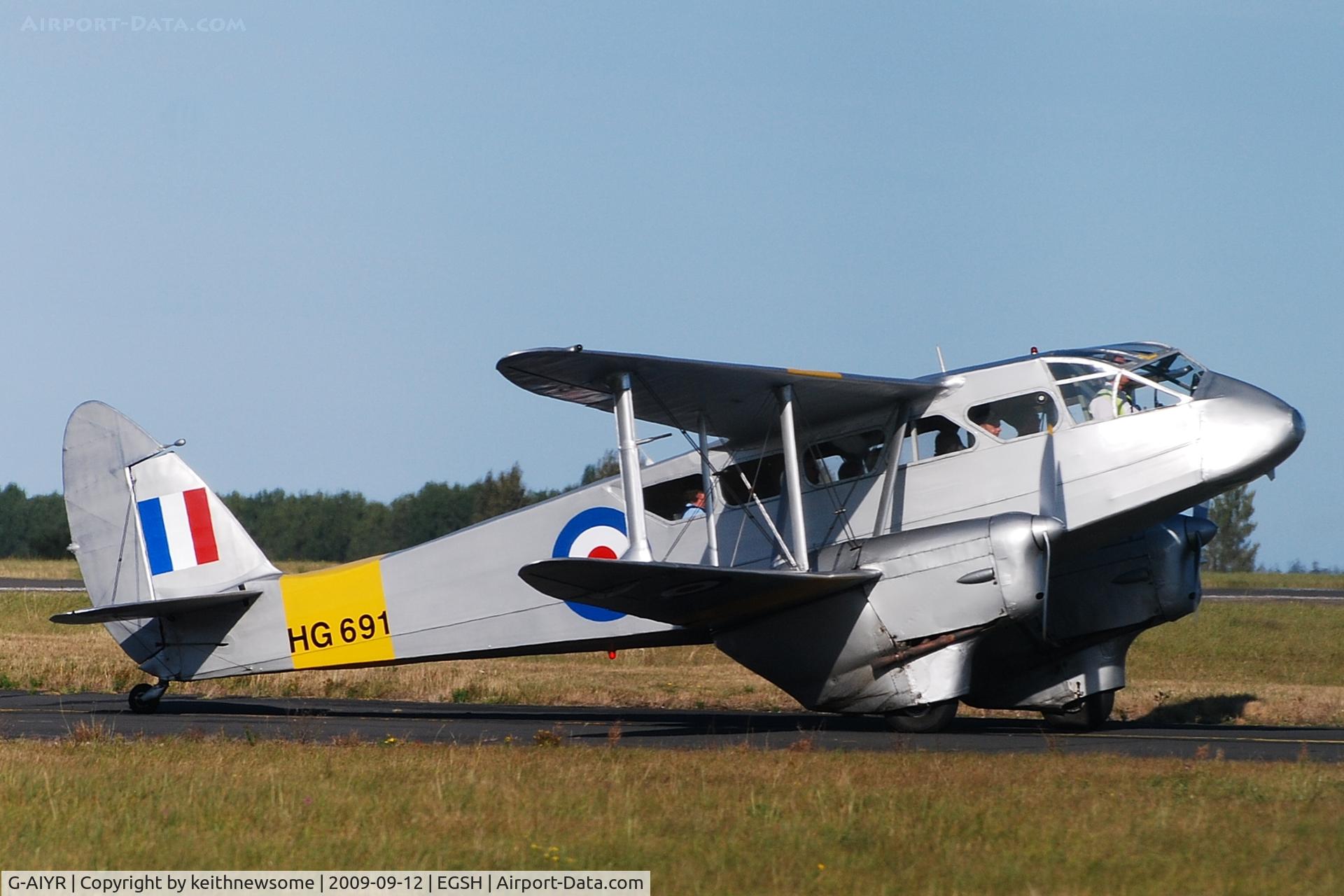 G-AIYR, 1943 De Havilland DH-89A Dominie/Dragon Rapide C/N 6676, Pleasure trips on a sunny day !