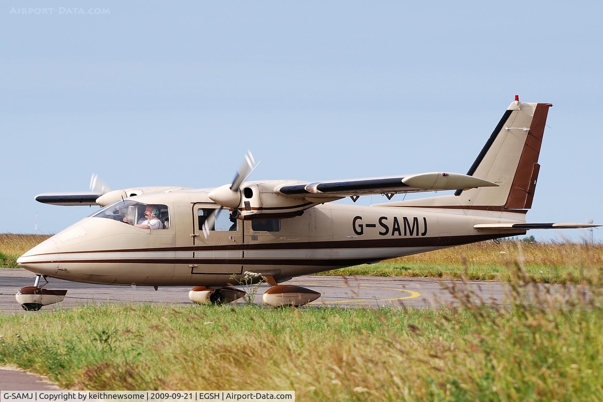 G-SAMJ, 1977 Partenavia P-68B C/N 101, About to leave !