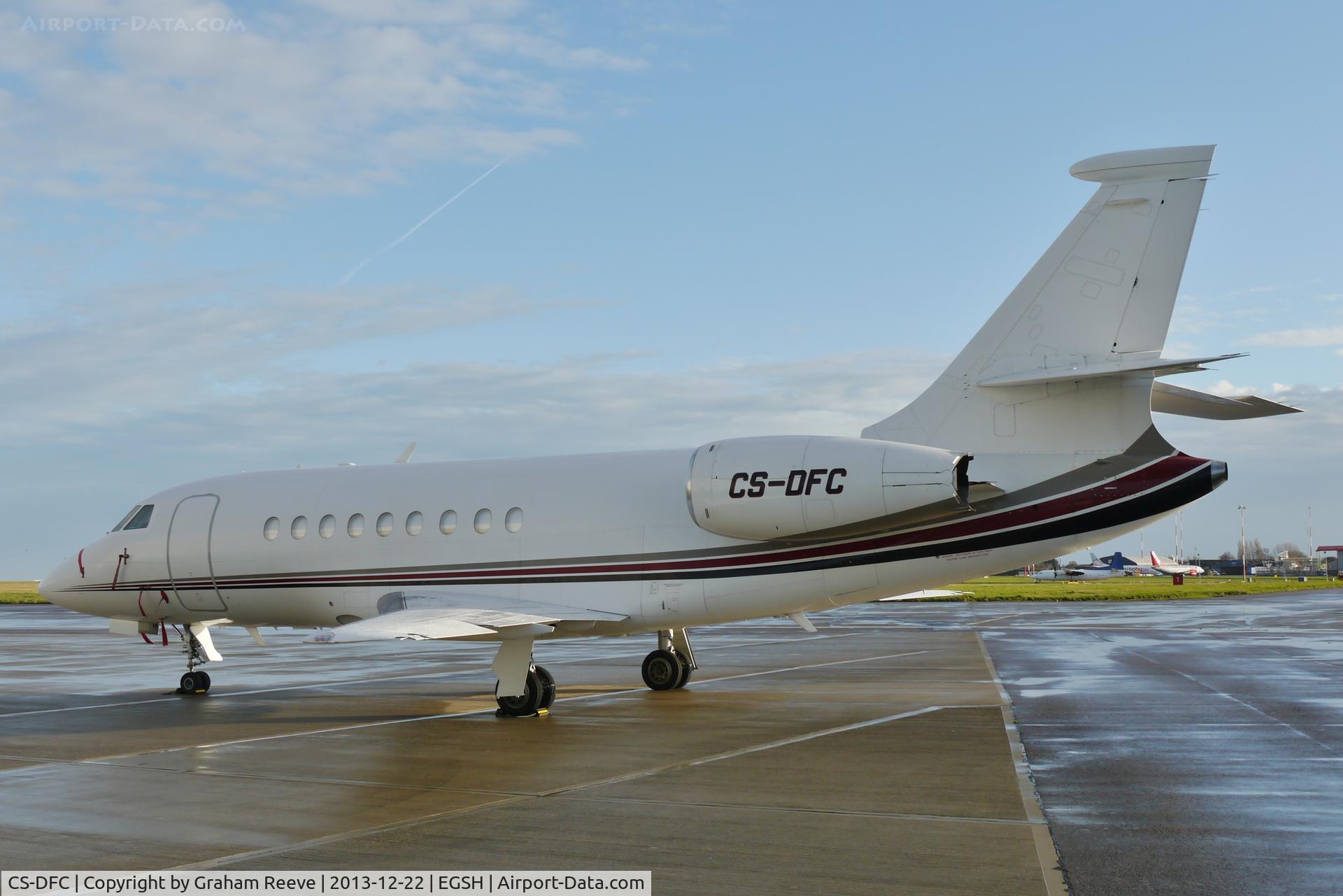CS-DFC, 2001 Dassault Falcon 2000 C/N 148, Parked at Norwich.