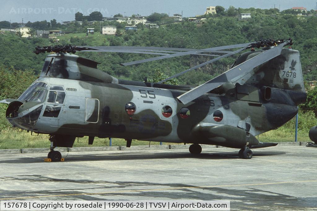 157678, Boeing Vertol HH-46E Sea Knight C/N 2577, One of two  CH-46's operating on anti-drug patrols with the Royal Navy