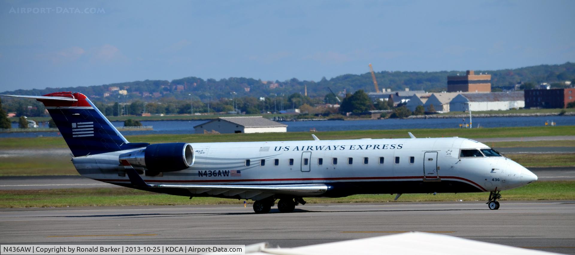 N436AW, 2002 Bombardier CRJ-200LR (CL-600-2B19) C/N 7734, Taxi DCA