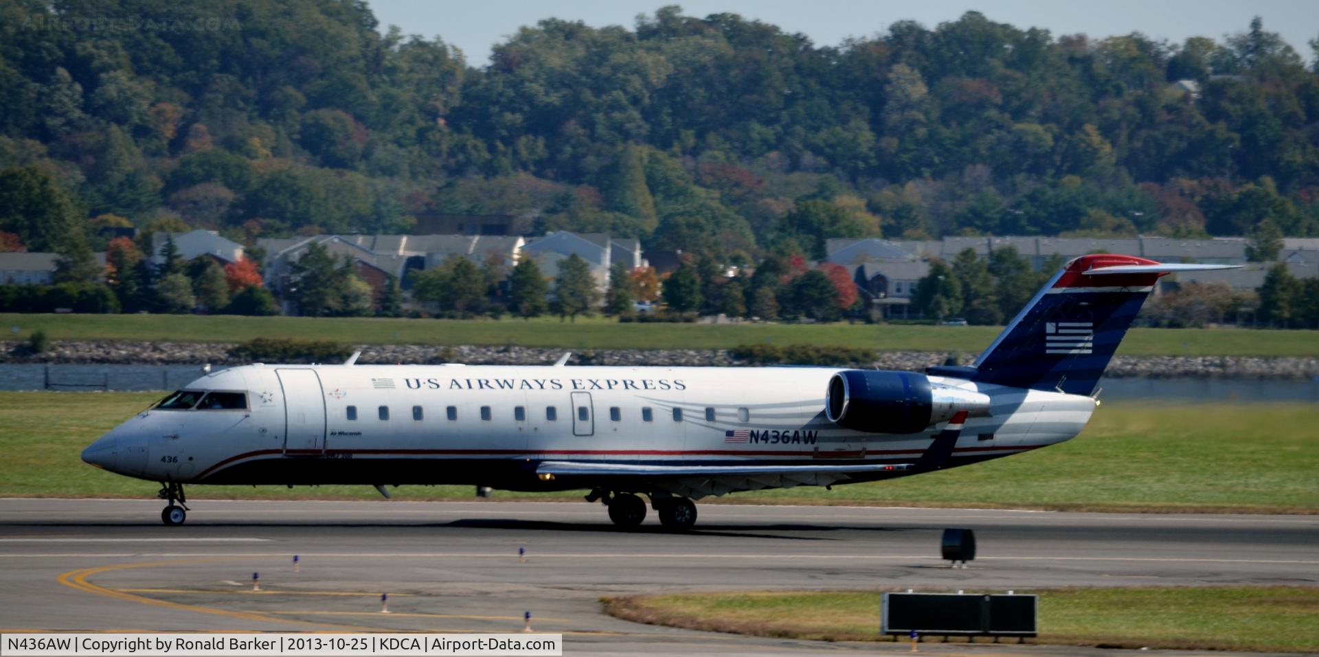N436AW, 2002 Bombardier CRJ-200LR (CL-600-2B19) C/N 7734, Takeoff DCA