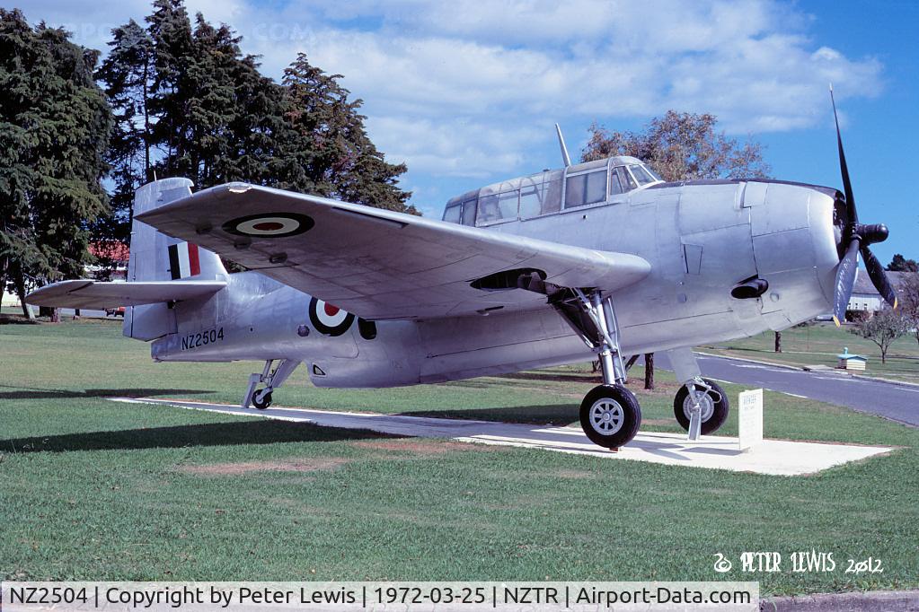 NZ2504, Grumman TBF-1C Avenger C/N 5219, On display at RNZAF Te Rapa stores base