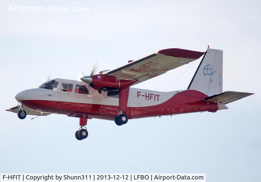 F-HFIT, 1984 Pilatus Britten-Norman BN-2T Turbine Islander C/N 2139, Landing rwy 14L
