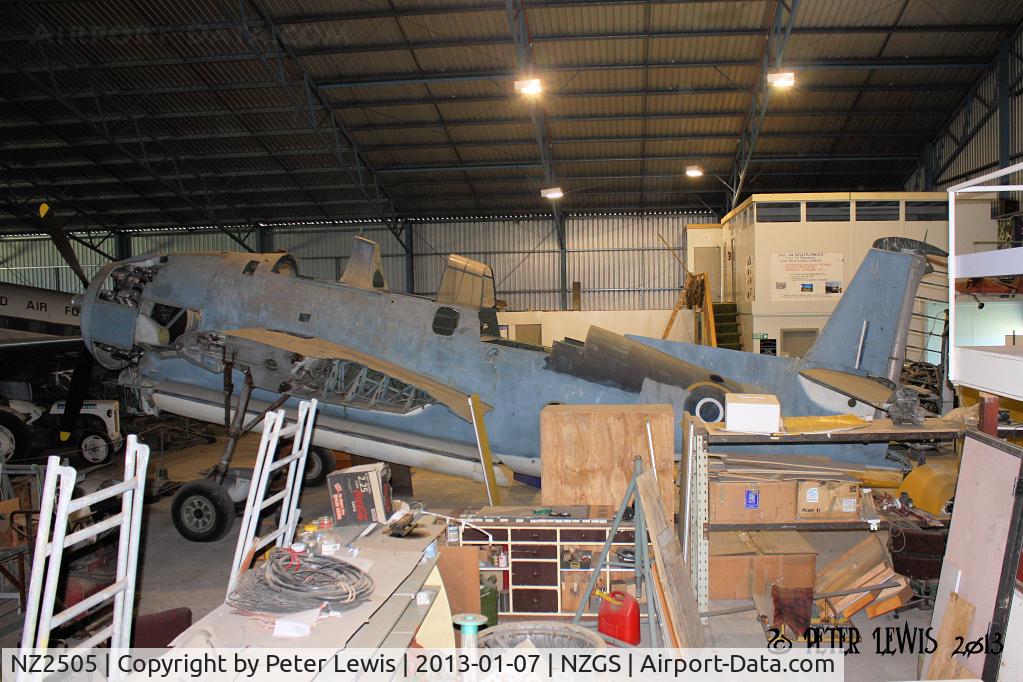 NZ2505, 1943 Grumman TBF-1C Avenger C/N 5220, In storage at Gisborne