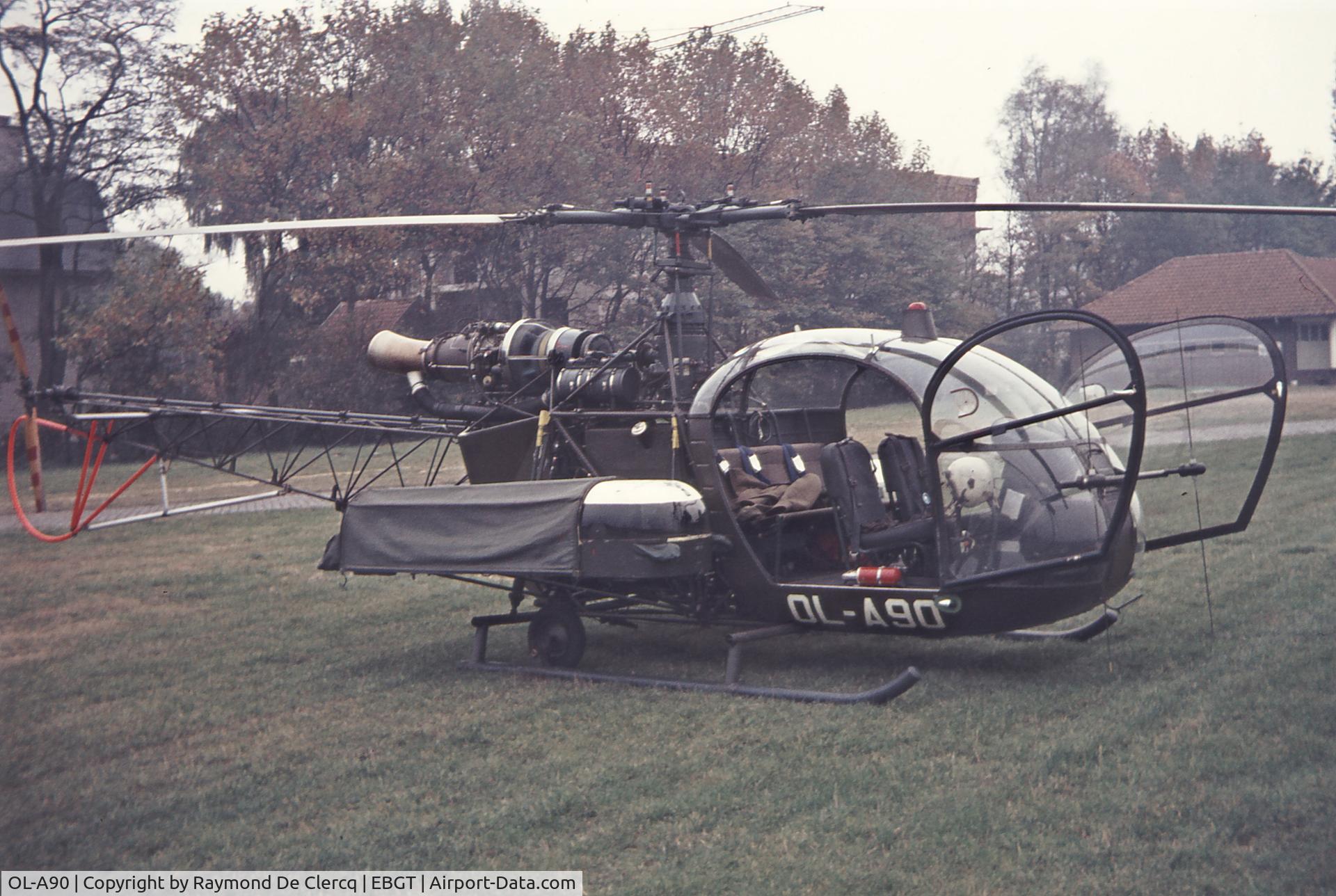OL-A90, Sud Aviation SA-318C Alouette II C/N 1991 /618C-A68, Gent 1971