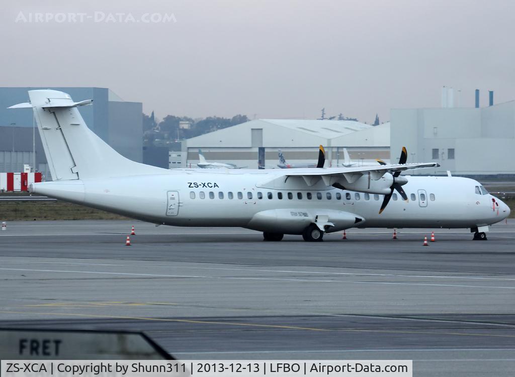 ZS-XCA, 1995 ATR 72-212 C/N 463, Parked at the General Aviation area... Ex. PR-TTJ and new for Solenta Aviation...