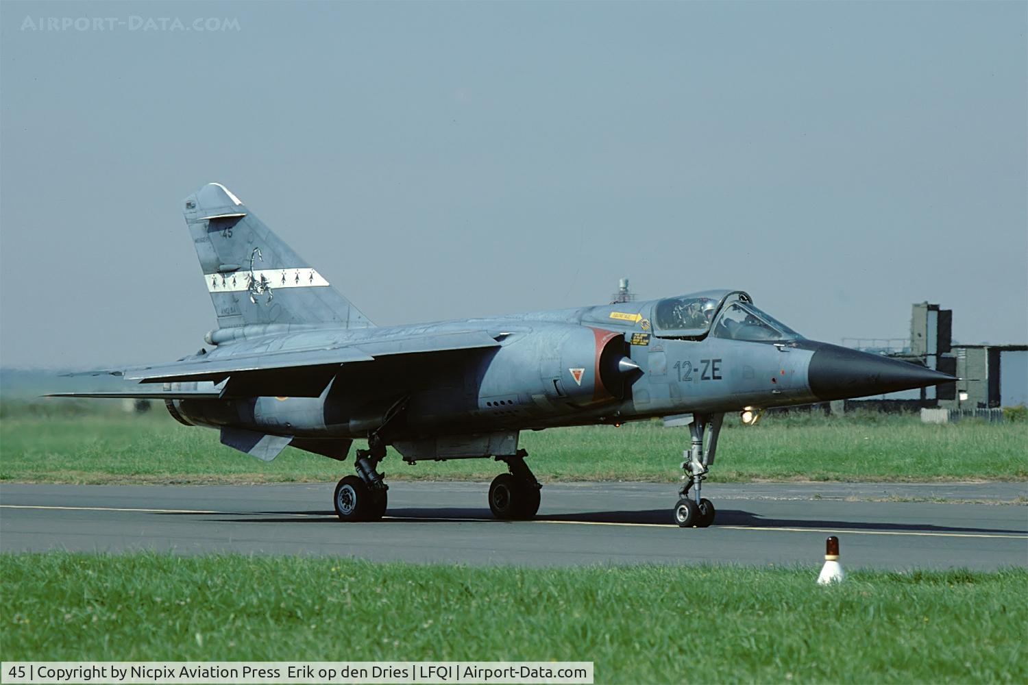45, Dassault Mirage F.1C C/N 45, Mirage F-1C 45 seen here at its' homebase of Cambrai AB.