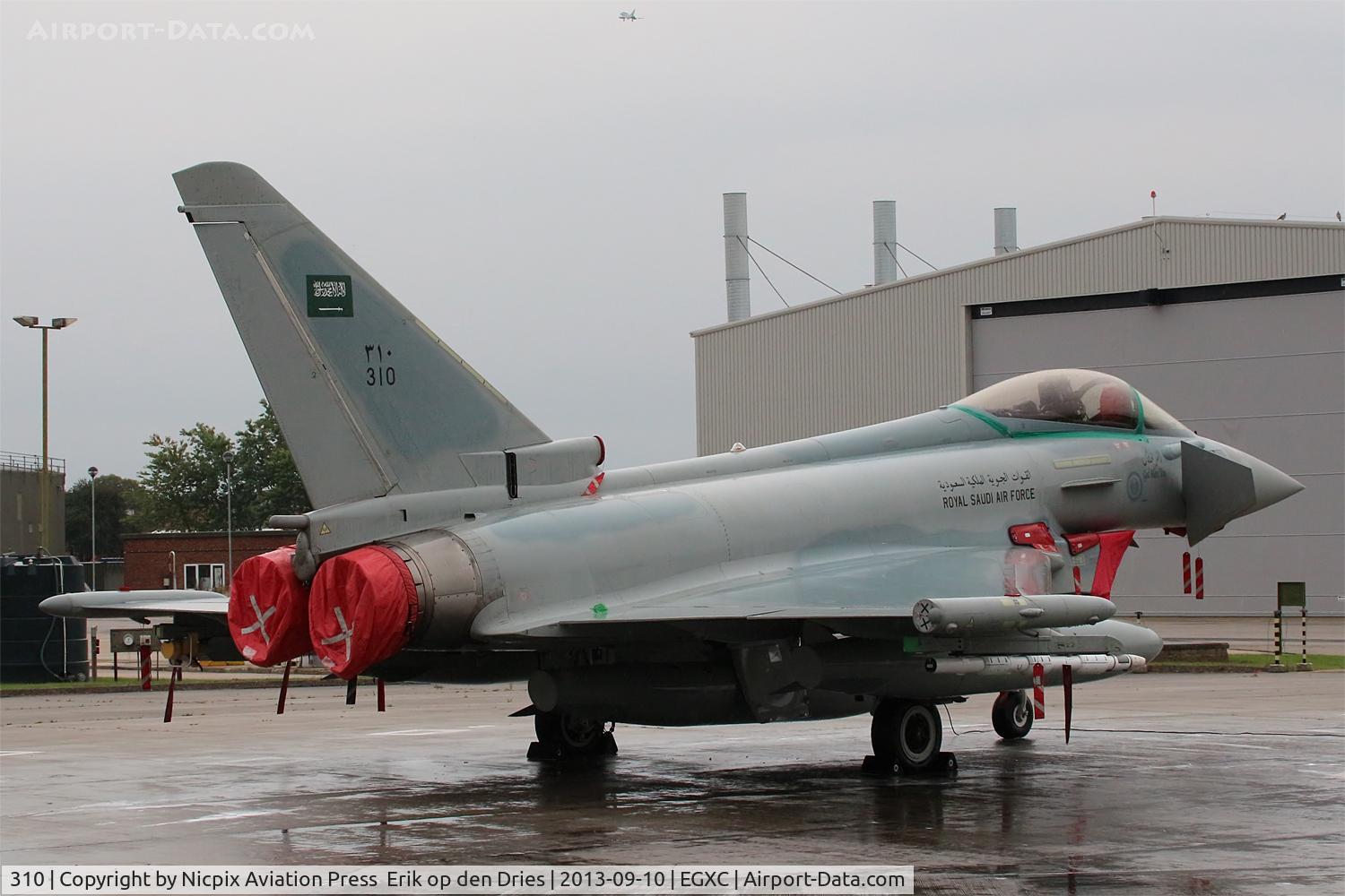 310, 2010 Eurofighter EF-2000 Typhoon F2 C/N CS012, 310 seen here at the wash pan at RAF Coningsby