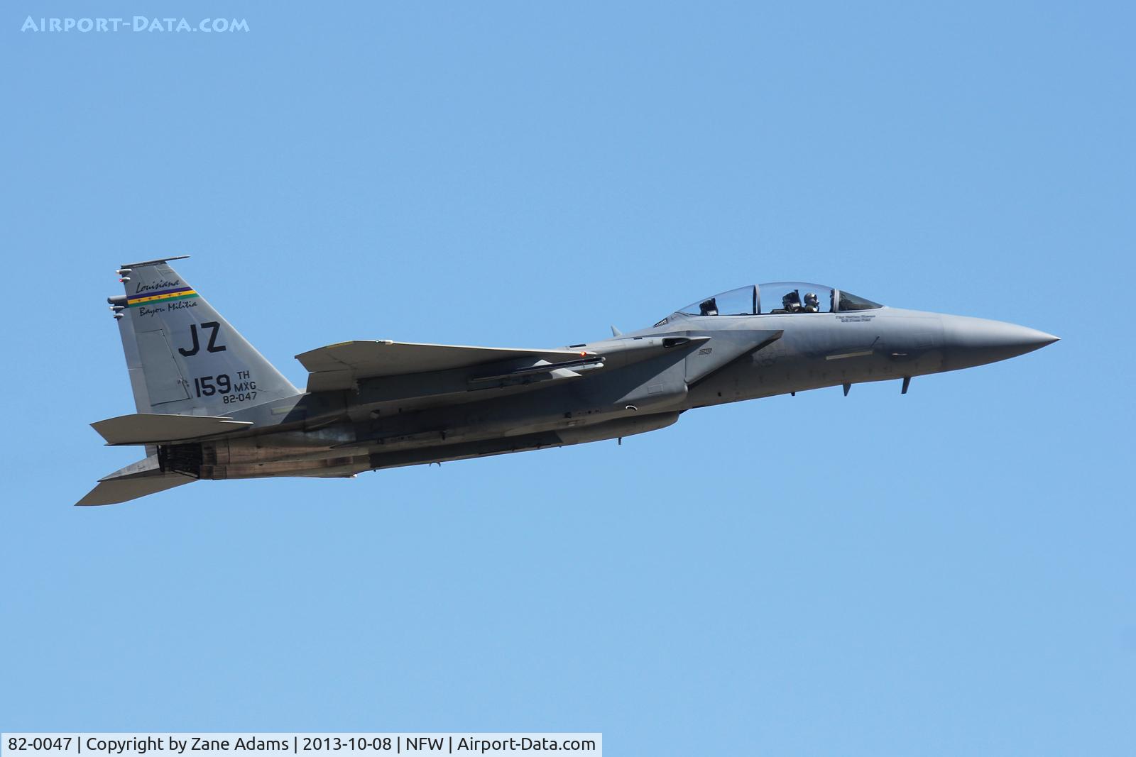 82-0047, 1982 McDonnell Douglas F-15D Eagle C/N 0845/D043, Departing NAS Fort Worth