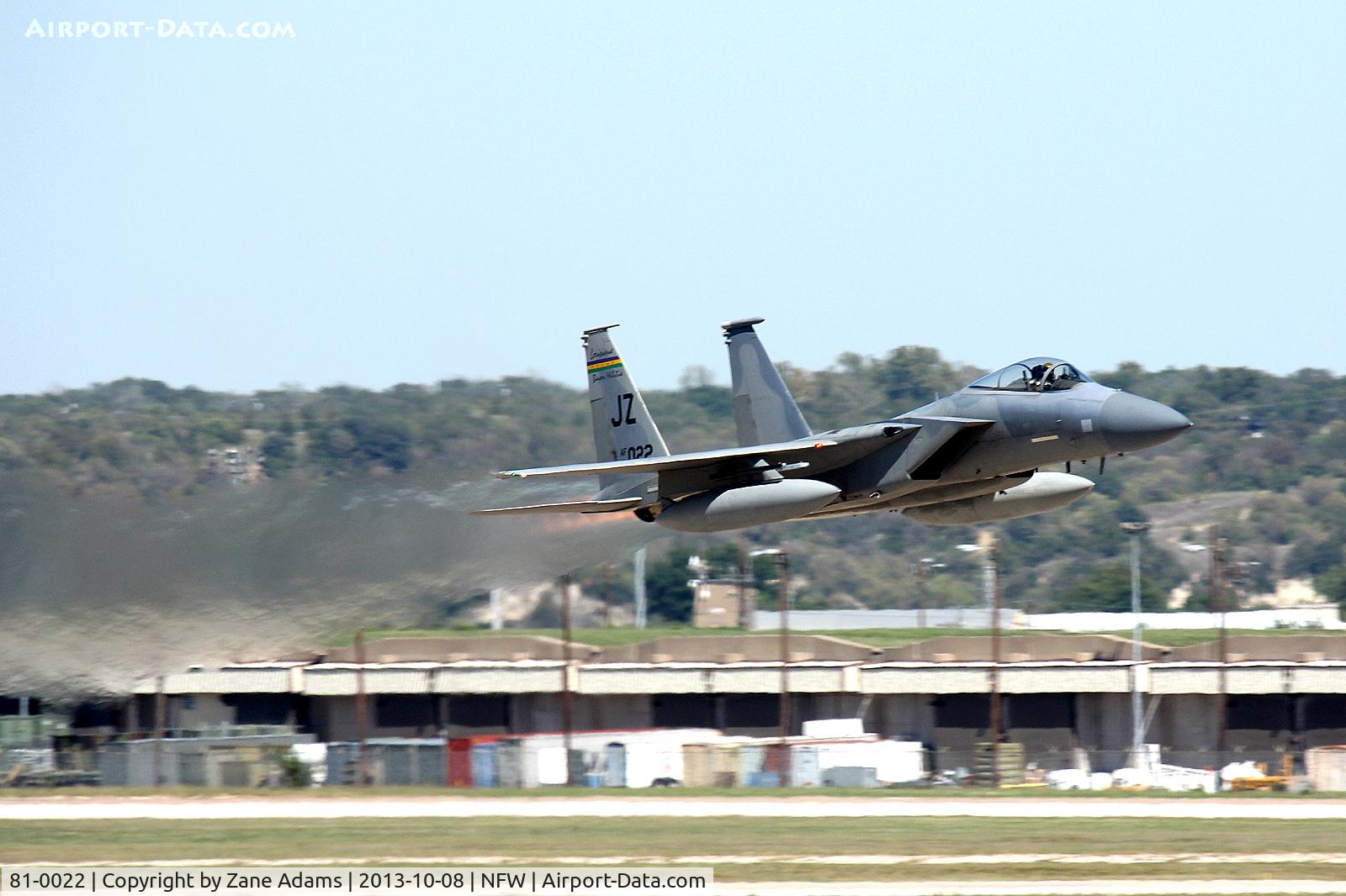 81-0022, 1981 McDonnell Douglas F-15C Eagle C/N 0738/C205, Departing NAS Fort Worth