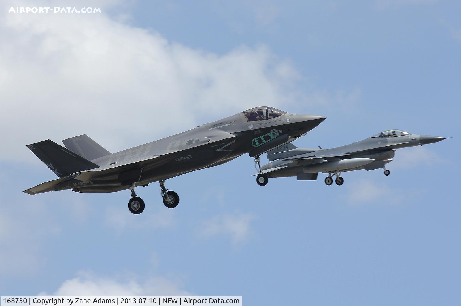 168730, 2013 Lockheed Martin F-35B Lightning II C/N BF-32, Landing at NAS Fort Worth