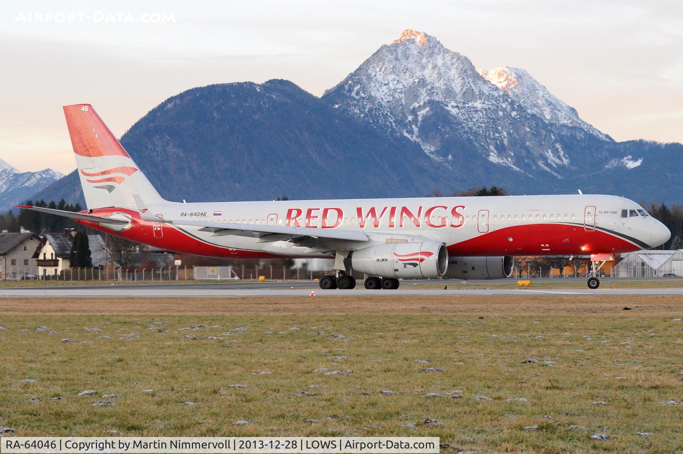 RA-64046, 2008 Tupolev Tu-204-100 C/N 1450743664046, Red Wings