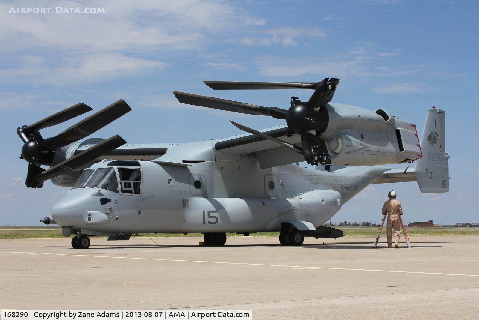 168290, 2013 Bell-Boeing MV-22B Osprey C/N D0207, On the ramp in Amarillo, TX