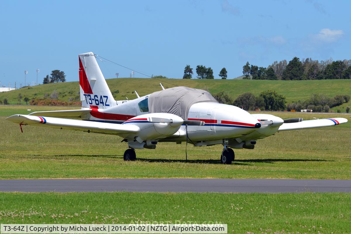 T3-64Z, Piper PA-23-250F Aztec C/N 27-8054025, At Tauranga
