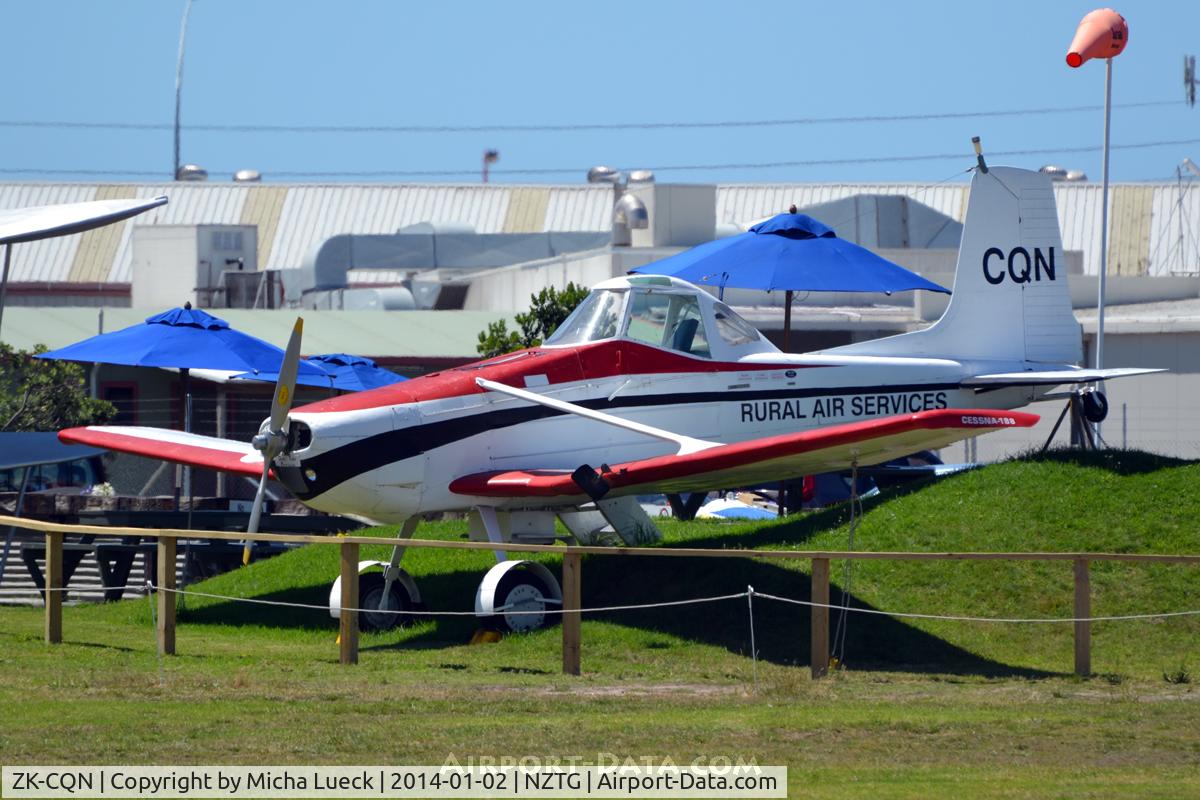 ZK-CQN, 1966 Cessna A188A Agwagon C/N 188-0109, At Tauranga