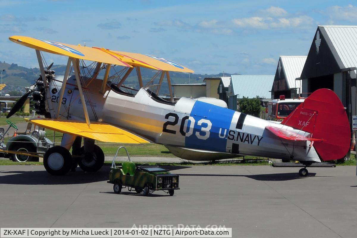 ZK-XAF, Boeing PT-13D Kaydet (E75) C/N 75-5907, At Tauranga