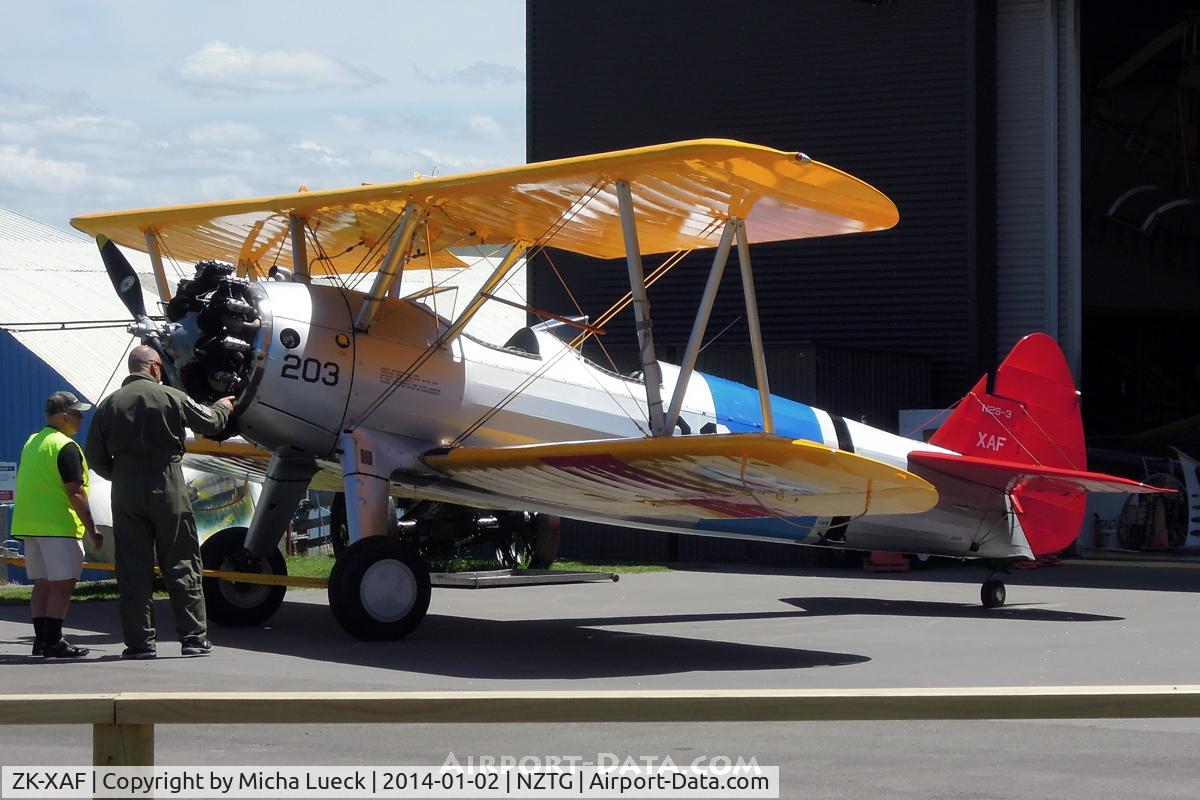 ZK-XAF, Boeing PT-13D Kaydet (E75) C/N 75-5907, At Tauranga