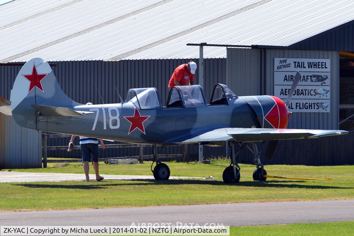 ZK-YAC, Yakovlev Yak-52 C/N 822108, At Tauranga