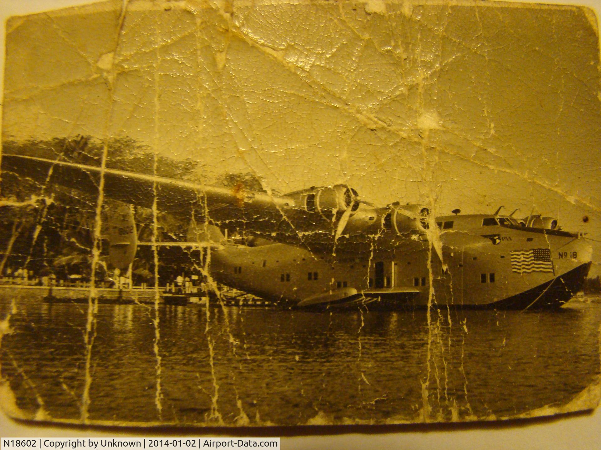 N18602, 1939 Boeing 314 C/N 1989, Photo has been in family for years. Unsure of date taken.